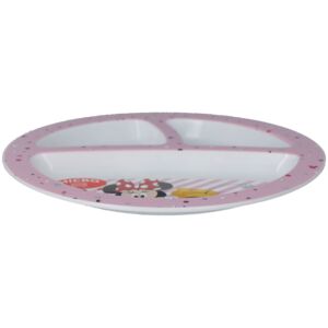Stor Divided Minnie Mouse Printed Dinner Plate Multicolor Stor Divided Minnie Mouse Printed Dinner Plate Multicolor